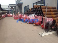 福瑞得機(jī)械激光整平機(jī)、座駕壓路機(jī)、手扶壓路機(jī)、大灌縫機(jī)等及時(shí)包裝發(fā)貨